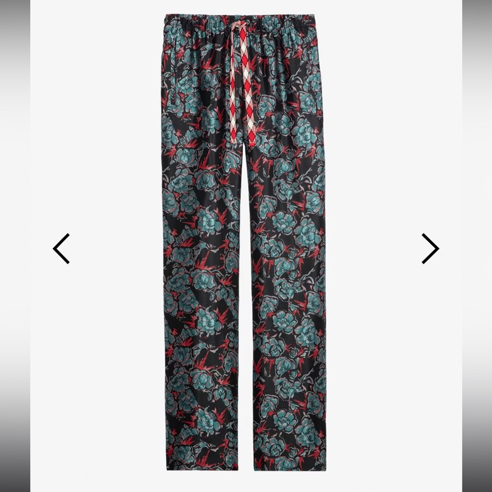 GORGEOUS NWT Zadig & Voltaire Black Floral Jacquard Pants